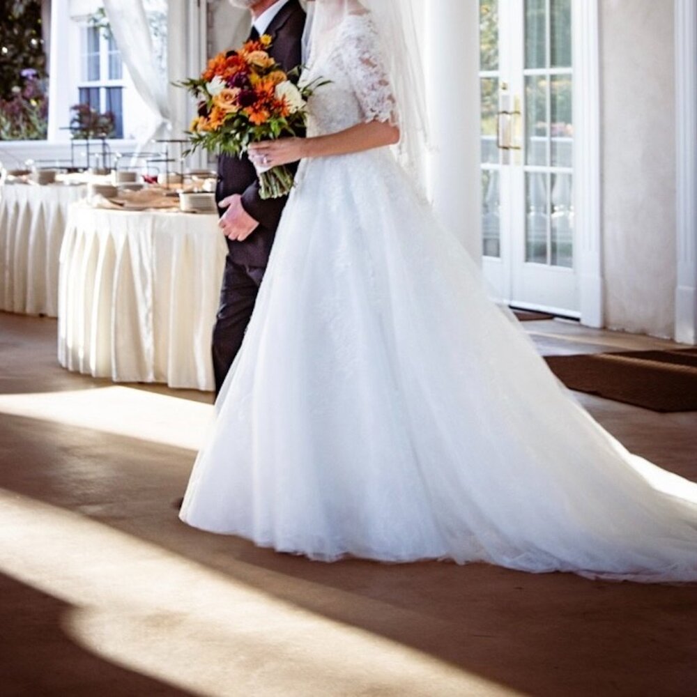 Used Wedding Dress- Custom- Only worn once- PRICE DROP